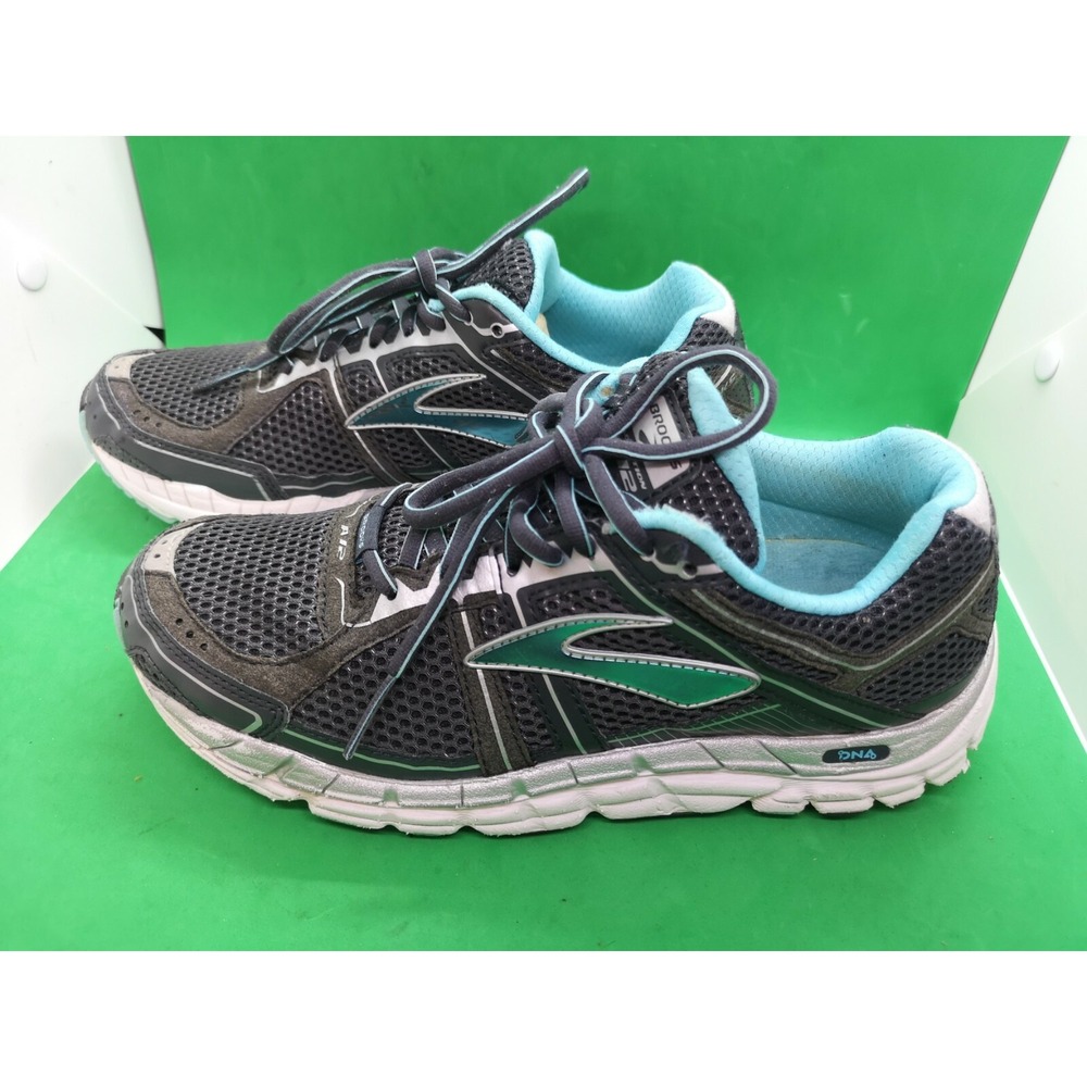 Brooks Addiction A12 Women's 9M Gray & Teal Running/Training Shoes DNA Soles
